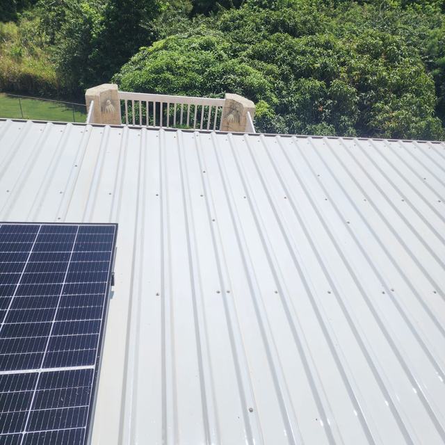 Metal roof after cleaning